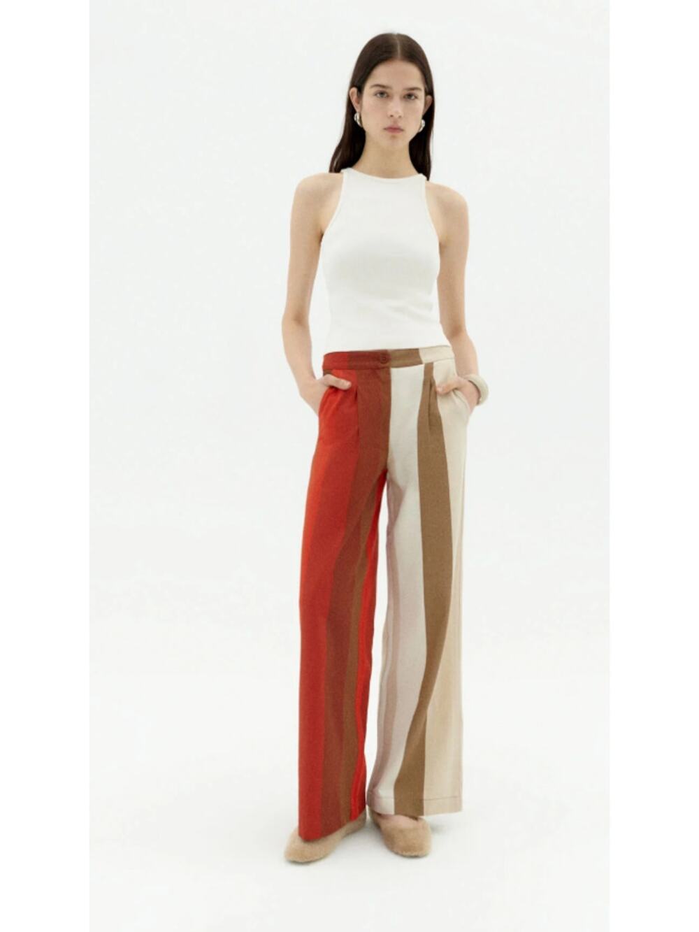 Thinking MU Manolita Sandfire Pants Multicolor Striped Womans 34 US 2